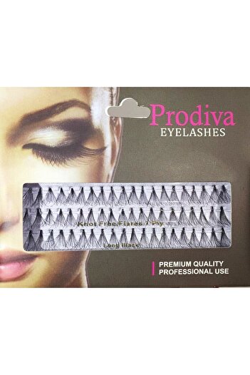 PRODİVA Marka 7 Ply 80 Adet Tekli Düğümsüz Takma Kirpik - Medıum
