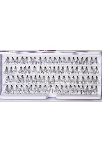 PRODİVA Marka 7 Ply 80 Adet Tekli Düğümsüz Takma Kirpik - Medıum