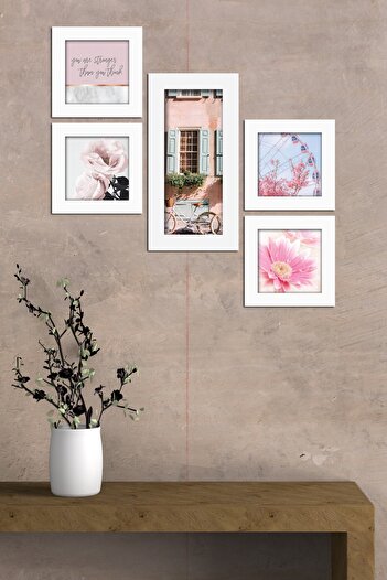 Cadran Collage Style 5 Parçalı Mdf Tablo Atf289