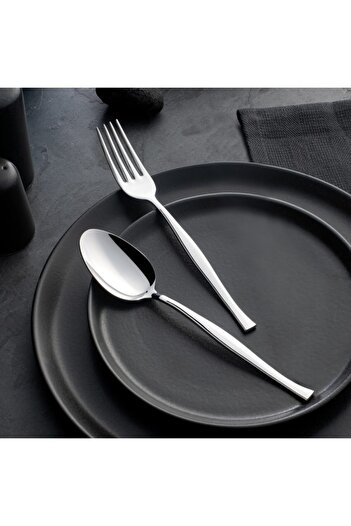 Nehir Elegant Simple 30 Piece Fork Spoon Set Without Knife