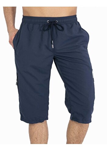 Miami Beach Navy Blue Υδατοαπωθητικό Below the Knee Μονόχρωμο Ανδρικό Sea Capri - 941-σκούρο μπλε