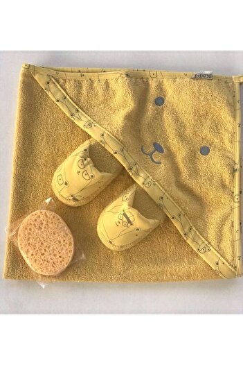 Bebitof Baby Baby Boss Hardal Unisex Çoçuk Bornozu
