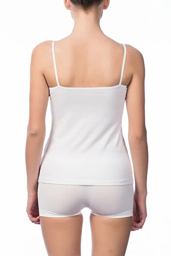NBB Women's White String Tank Top 663