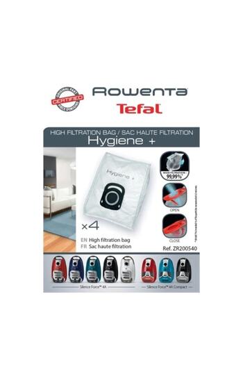 Rowenta Συμβατό με τσάντες σκόνης Hygiene+ (4 τεμάχια σε ένα πακέτο)