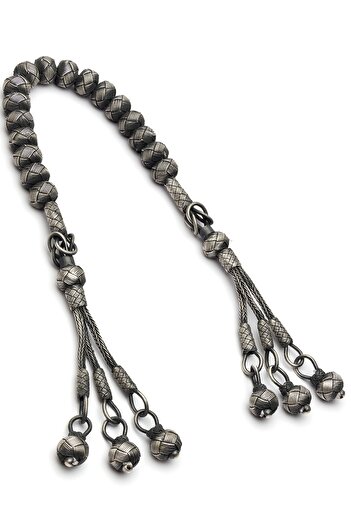 OTTOTESBİH Zaza model 32 Gr Oxide Coating - 1000 Sterling Silver Rosary