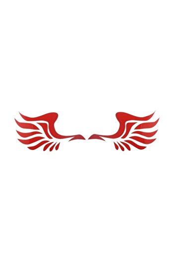 Solfera AUTOMOBIL RED ANGEL WINGS AUTOMOBIL Oglinda laterală autocolantă CS035