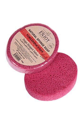 Enjoy Natural Pomegranate Handmade Body Shower Soap with Sponge 125 gr