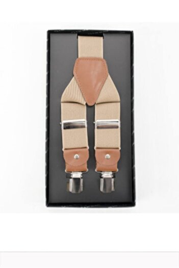 Gutiero Light Brown Leather Linked Trouser Hanger