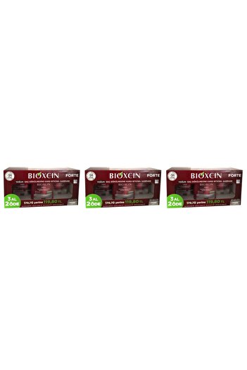 Bioxcin Forte 3 Pack - All Hair Types Pay 2 and Get 3 Shampoo