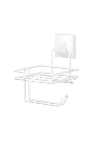 Teknotel Easyfix White Toilet Paper Holder - Adhesive, Refills, No Drilling Screw Drill Ef275