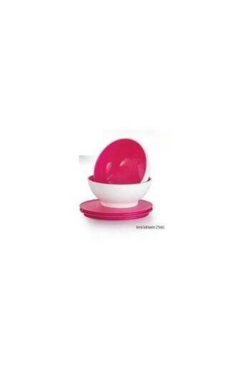Tupperware Clear Bowl Pink Color Set of 4
