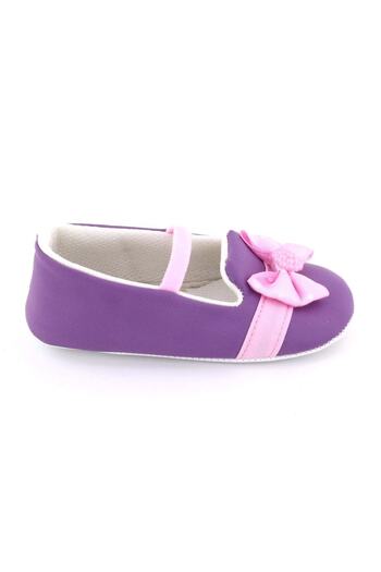 Funny Baby Purple Bow Detailed Ballerinas