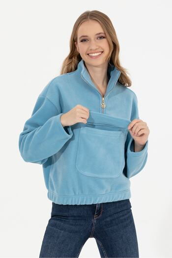 U.S. Polo Assn. Hanorac albastru pentru femei