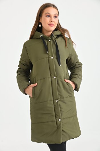 VOLT CLOTHİNG Women's Hooded Quilted Coat