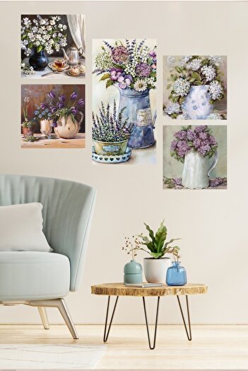 Cadran Collage Style 5 Parçalı MDF Tablo ATF105