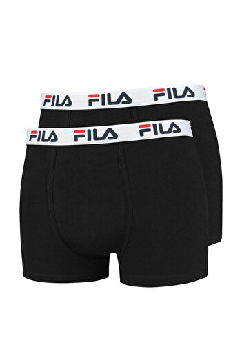 FILA Herren Boxershorts, 2'li Paket - Baumwolle, einfarbig