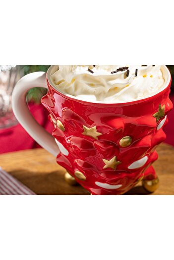 English Home Pine Tree Dolomite - 300 ml Red Mug