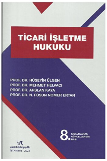 Vedat Kitapçılık Ticari Işletme Hukuku