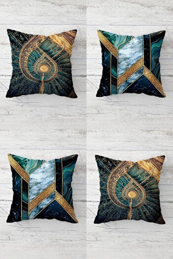 on the clouds Geometric Triangle Compartment Hidden Zippered Throw Pillow Cover Seat Pillow Cover Set(4pcs)