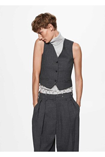 MANGO Woman Wool Suit Vest