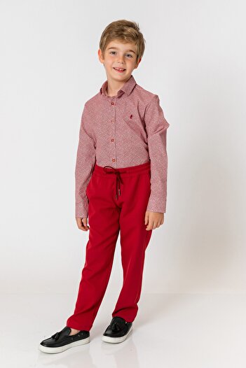 incity Boy's Burgundy Trousers