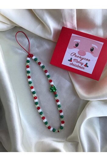 PEONY - peonyofficiall New Year Pine Tree Glass Murano And Crystal Phone Lanyard Christmas Themed Christmas Phone Charm