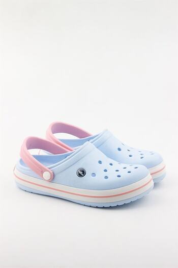 Anıl Ayakkabı Women's Blue Pink Colored Cross Sabo Doctor Nurse Slippers