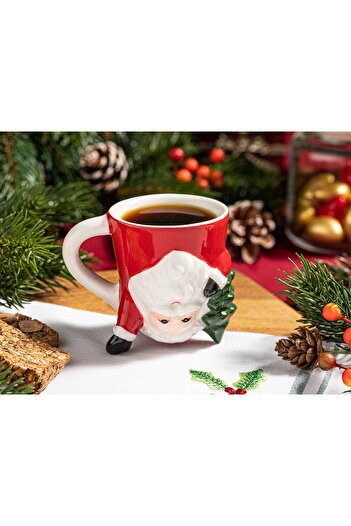 English Home Red Tiny Santa Dolomite Mug - 70 ml
