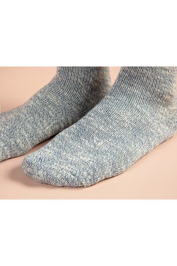 English Home Șosete lungi de damă din bumbac pastel albastru - 36-40