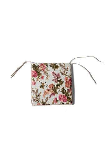 mer-tim ezberbozan ev tekstili Mer-tim Garden Balcony Living Room Flower Patterned Square Bottom Chair Cushion Set of 6