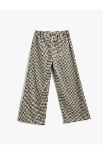 Koton Wide Leg Trousers Pleated Detailed Button Closure Pockets