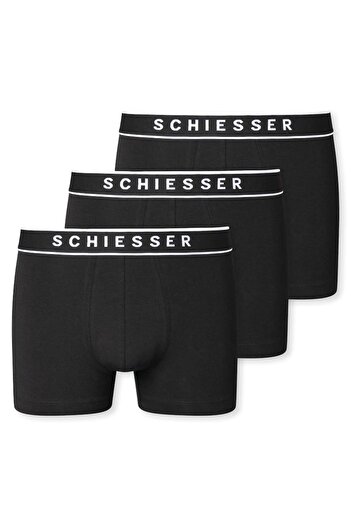 Schiesser Herren-Shorts im 3er-Pack – Serie „95/5“, Logo-Pack, S-XXL