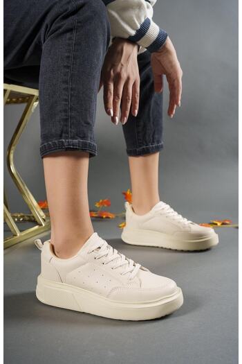 Riccon Women's Sneakers0012148 Ecru