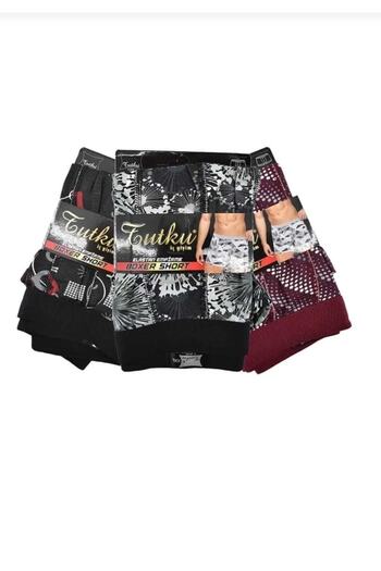 Tutku Men's 0119 Patterned 6 Liçka Boxer