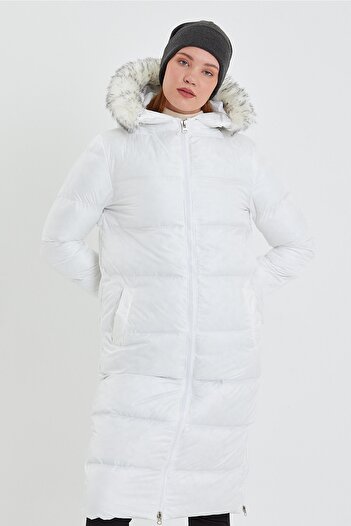 Weyeze Fur Hooded Long Puffer Coat Ac-k50467lnw