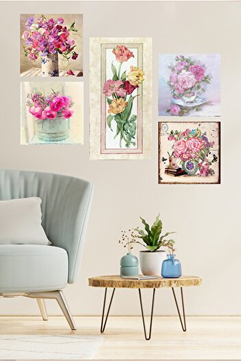 Cadran Collage Style 5 Parçalı MDF Tablo ATF144