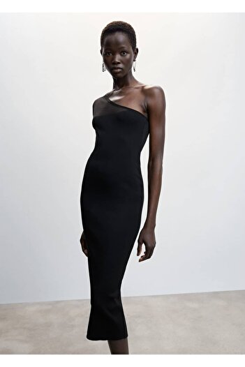 MANGO Woman Asymmetrical Collar Dress