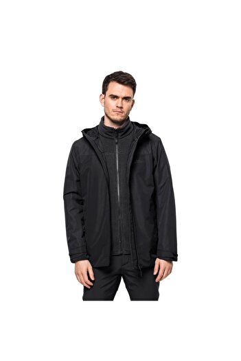Jack Wolfskin 1115311_6000 Taunenberg 3in1 Jkt m Black Men's Outdoor 3 in 1 Jacket