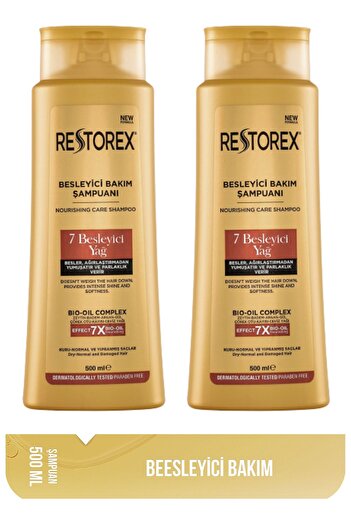 Restorex 7 Sampon de ingrijire cu ulei nutritiv - 500 Ml 2 bucati