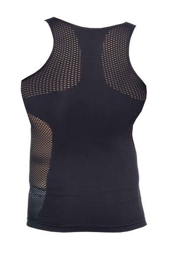 Emay Men's Black Seamless Mesh Athlete Corset E1006