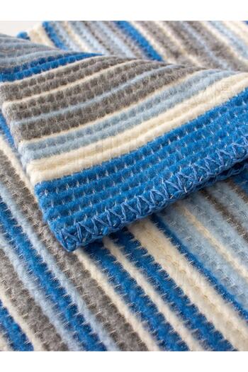 Özlü Home Double 4 Season Cotton Blanket Pique Blue