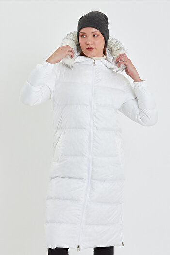 Weyeze Fur Hooded Long Puffer Coat Ac-k50467lnw