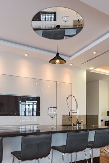 Decorita Ayna Avize Göbeği | Düz Ayna | Çap50cm