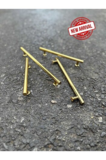 ARON 4122-128 Lüx Paslanmaz Altın Parlak Ithal Kulp Tv Ünite Mutfak Dolap Çekmece Mobilya Kulpu 128mm