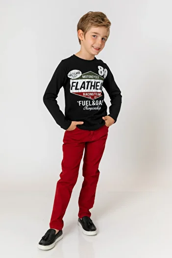 incity Boy's Burgundy Trousers