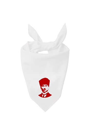 Tasarım Trend Mustafa Kemal Atatürk Silhouette Design Single Color Scarf