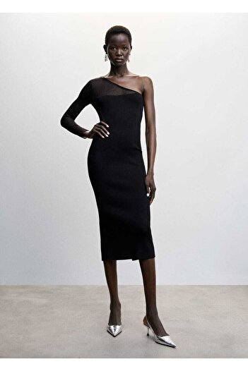 MANGO Woman Asymmetrical Collar Dress