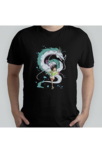 Pixxa Spirited Away Studio Ghibli - T-shirt από 100% βαμβακερό λαιμόκοψη