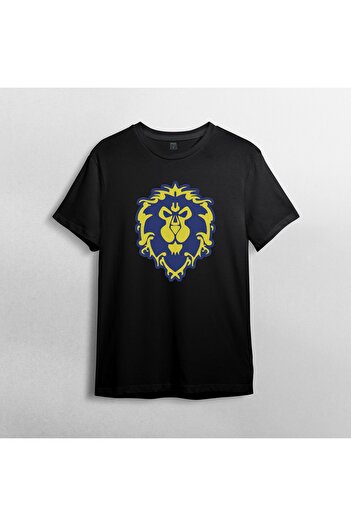 Pixxa World Of Warcraft - Alliance 100% Cotton Crew Neck T-shirt