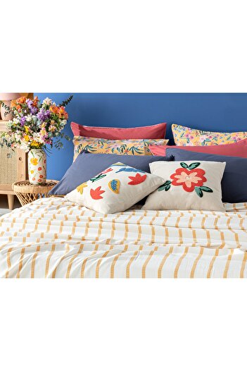 English Home Petite Daisies Yarn Painted Viscose Single Pique 150x220 Cm Yellow